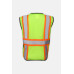 Green Safety Vest Stretchable Mesh Fabric